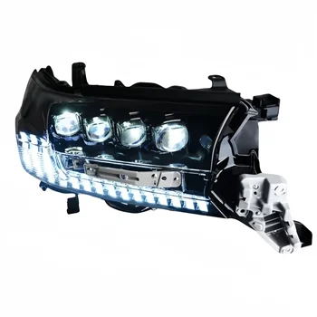 YBJ car accessories headlamp For Toyota Land Cruiser LC200 LED Headlight Projector Lens 2016-2021 DRL Dynamic Signal Projector