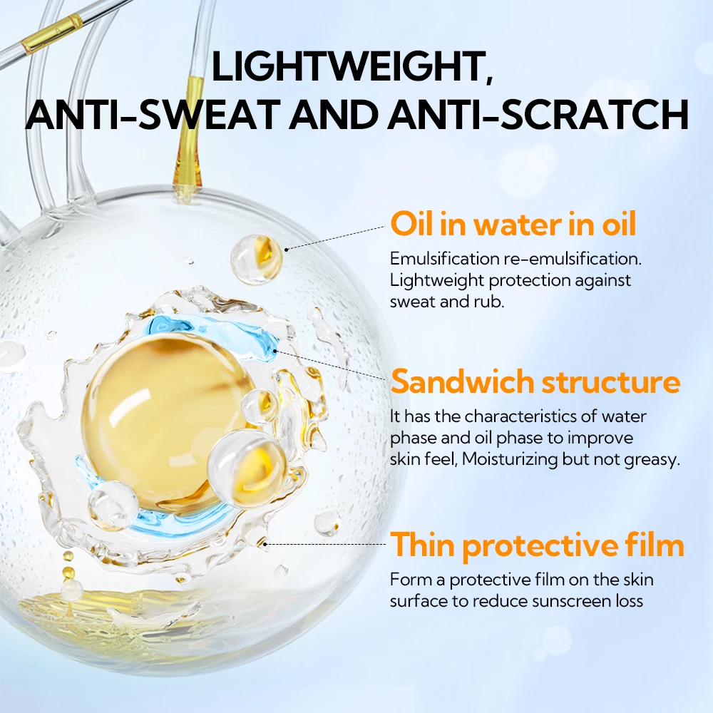 LANBENA Oem Manufacturer White Label Cina Spf50 Facial Sunscreen for Oily Skin 24k Gold Hydrating Fix Derma Sunscreen factory
