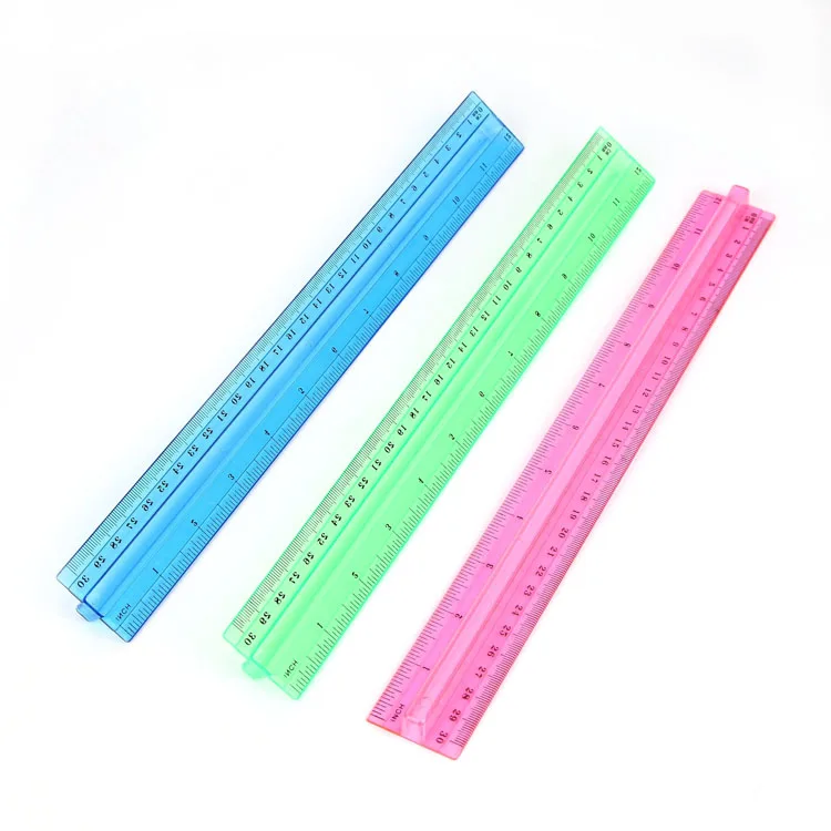 12 Inch Ruler Multy Color Custom Logo Transparent Multi-color Plastic 30cm 12 Inch Airplane Ruler ...