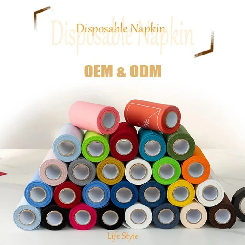 10.7*10.7 Cotton Wedding Napkins Linen Cotton Gauze Tear Off Napkins Eco-friendly Roll Napkins