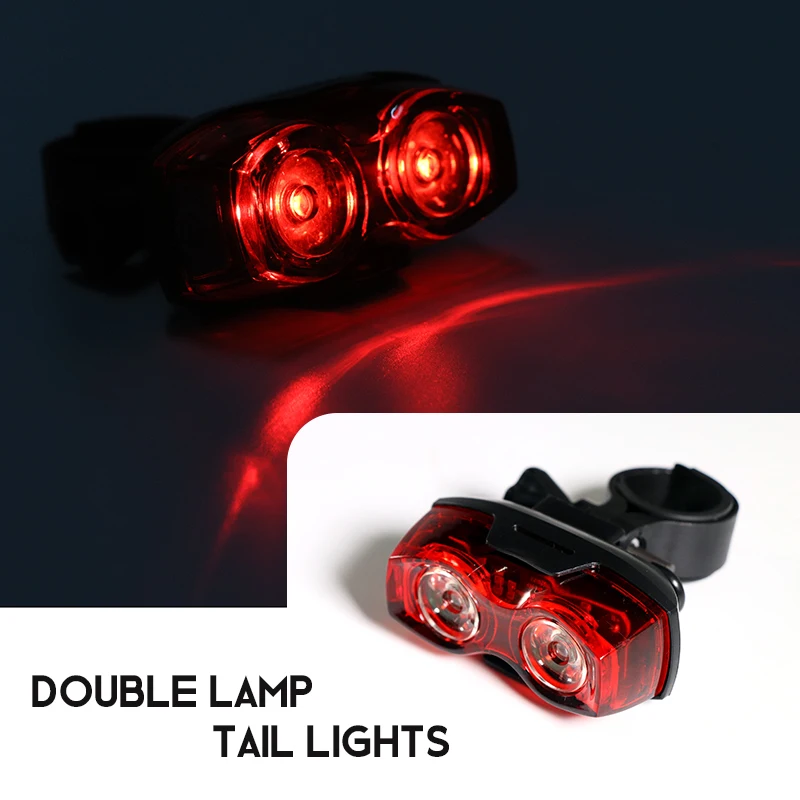 Superbsail Bicycle Clamp Tail Light 2 LED Bike Flashing Rear Lamp Safety Light Ultra-bright Quick Release 3 Modes Bike Light manufacture