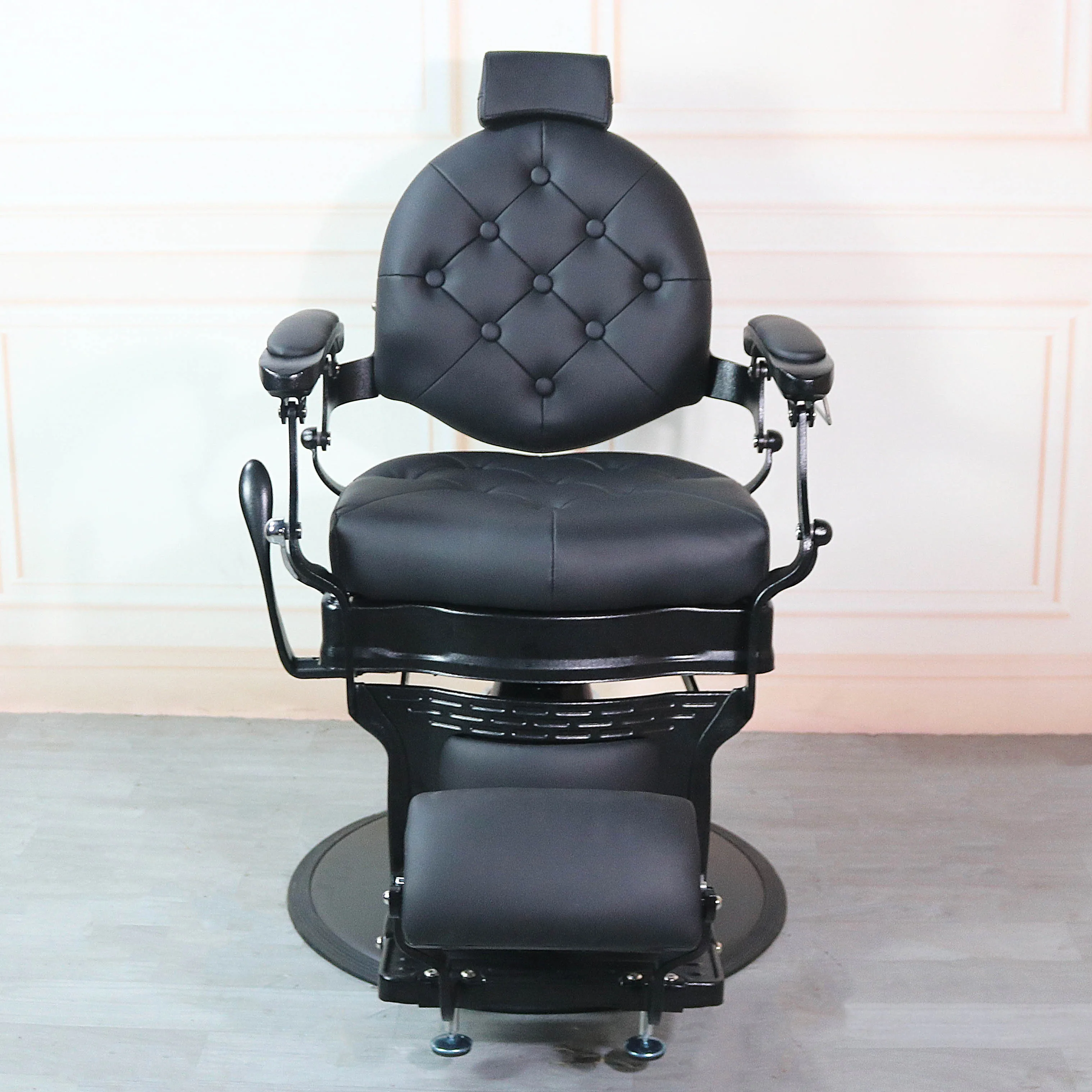 Hydraulic Hair Cutting Reclining Grooming Massage Chair Retro Salon Photo Inspiration