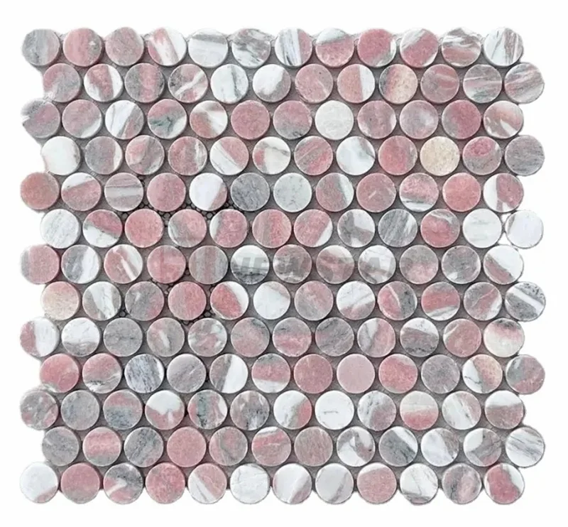 Newstar Nordic Modern Custom Shape Norwegian Rose Marble Tile Mosaic Tile Bathroom Kitchen Floor