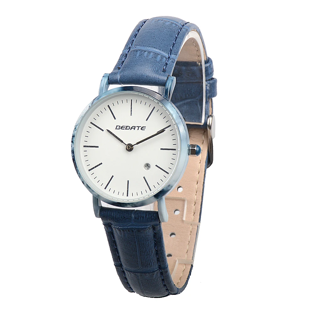 Women's Quartz Leather Wrist Watch with Alloy Case Pointer Display