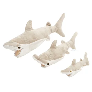 Giant/Small Funny Soft Shark Plush Toy Cute Animal Reading Pillow Cushion Doll Gift with PP Cotton Filling