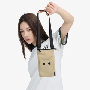 NOXXON Custom Messenger Crossbody Bag Durable Solid Color Waterproof Nylon Small Square Vertical Phone Bag for Leisure Travel