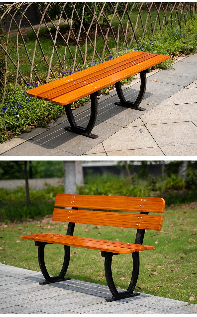 High Quality All bamboo and wood chair surface Outdoor garden benches Outdoor Chairs details