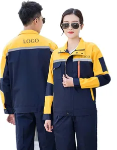 Wholesale Fast Stock Available Safety OEM LOGO  Factory Logistics Garage Outfit Uniforms Auto Repair Engineers Worker Uniform