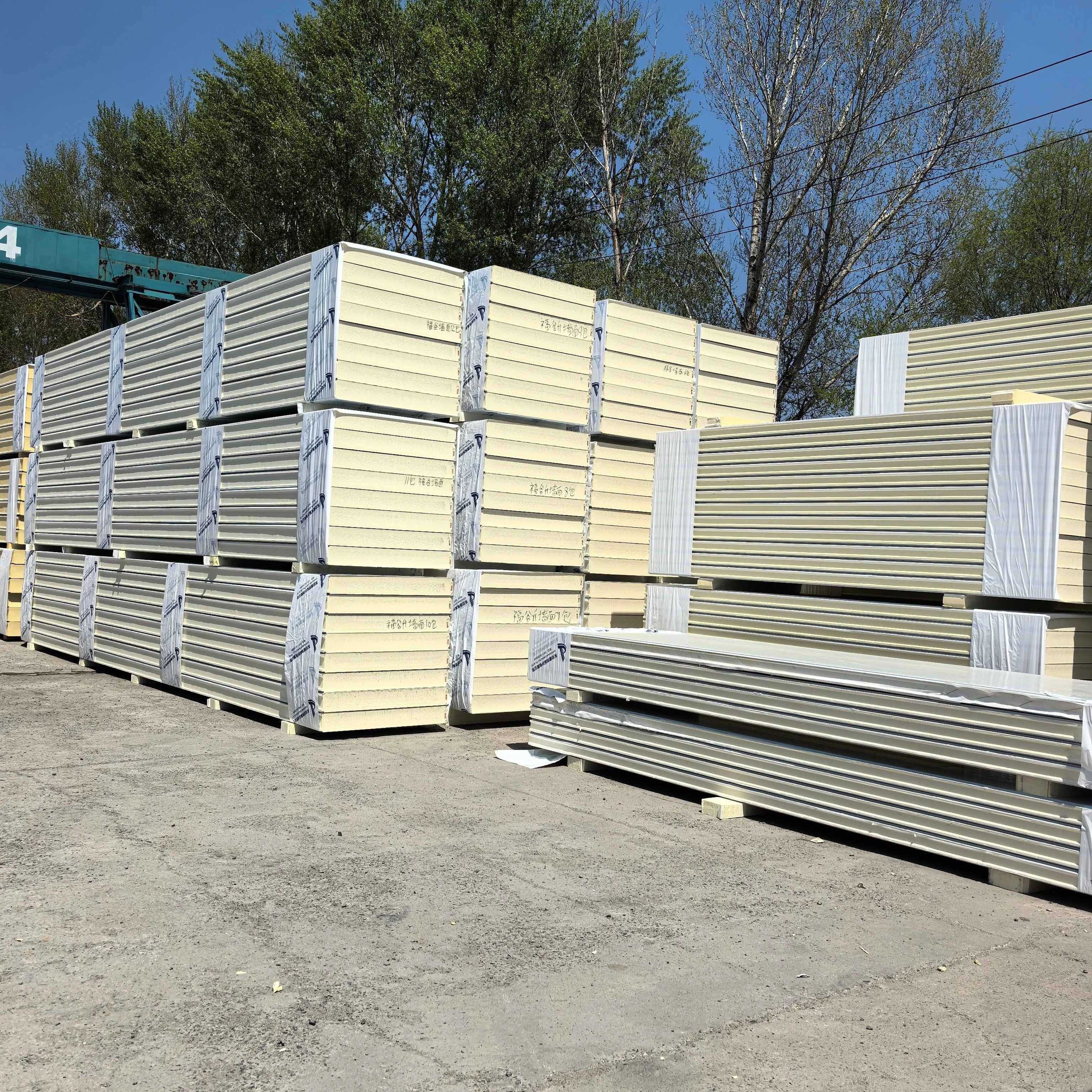 Insulated Pu Polyurethane Sandwich Exterior Wall Panel for Cold Storage Warehouse Pir Roof and Wall Panels