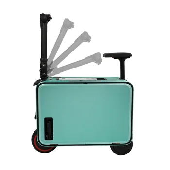 2024 Newest 20 Inch Eco-Friendly Electric Smart Suitcase Aluminum Ride-on Scooter Luggage From Guangzhou Factory