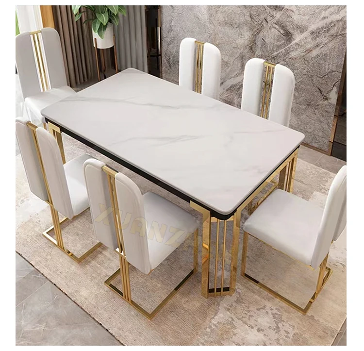 Home Furniture Modern Luxury Dining Table Set Marble Dining Table
