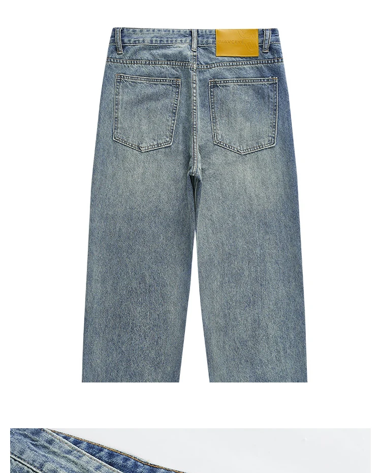 High Quality Denim 100cotton Jeans Men Straight Baggy Jeans Oversized