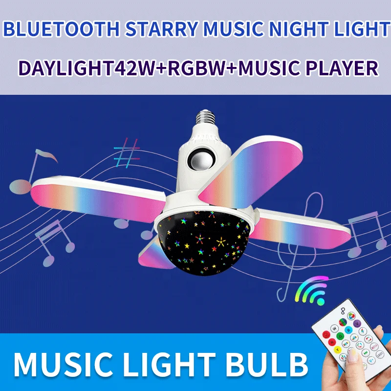 RGBW Remote Controlled LED Laser Starry Sky Projector Star Night Lights 50W LED Smart Night Light Projector Music for Kids