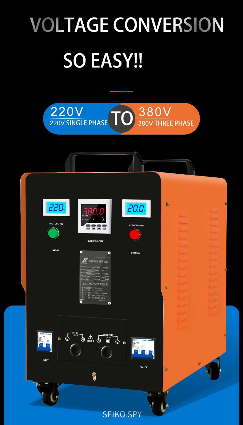 Single Phase 220V to Three Phase 380V Transformer Power Converters