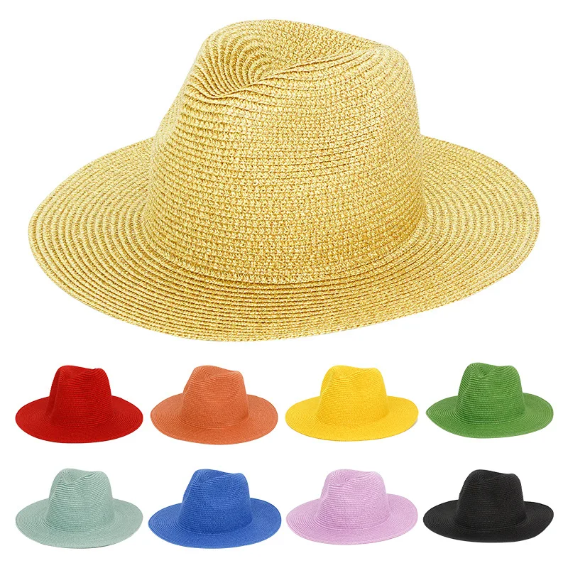 blank straw hats