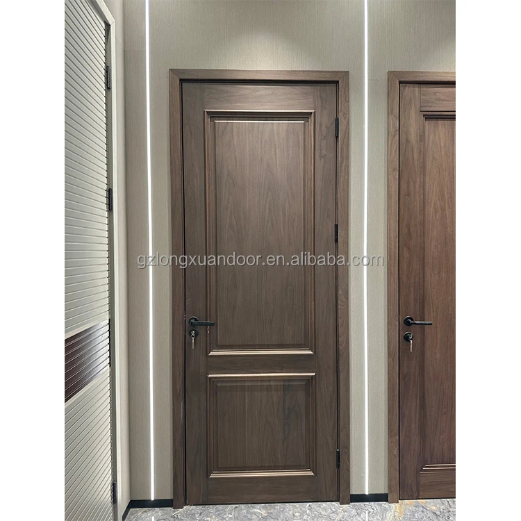 High-End European Style Solid Wood Door with Italian Door Frame Roman Column Elegant Design for Luxury Homes for Halls