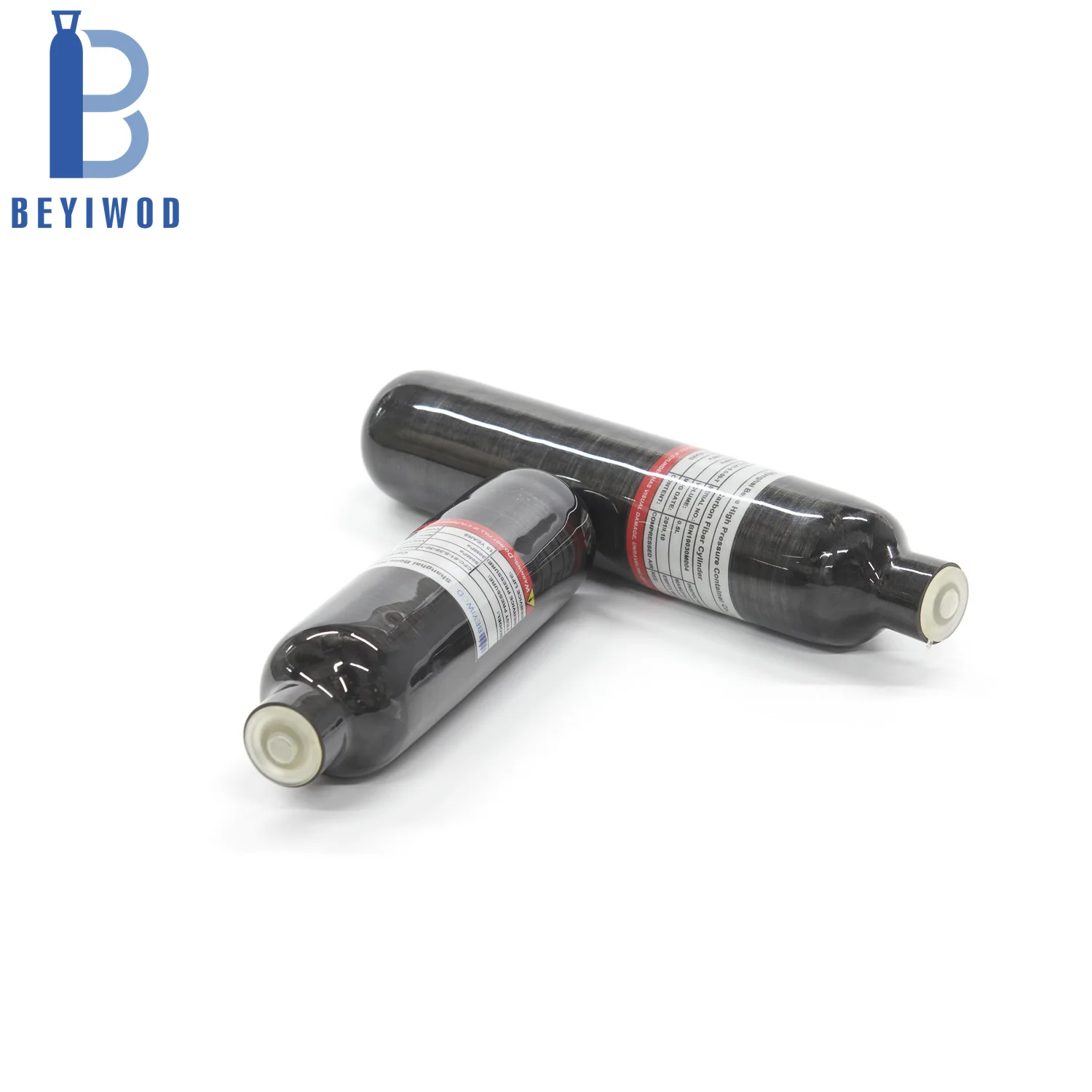 أسطوانة ألمنيوم قابلة لإعادة التعبئة فارغة لغاز CO2 سعة ٠٫٥ لتر وضغط ٣٠٠ بار، تُستخدم في الغوص تحت الماء (SCUBA) ولعبة طلقات الدهان (Paintball)