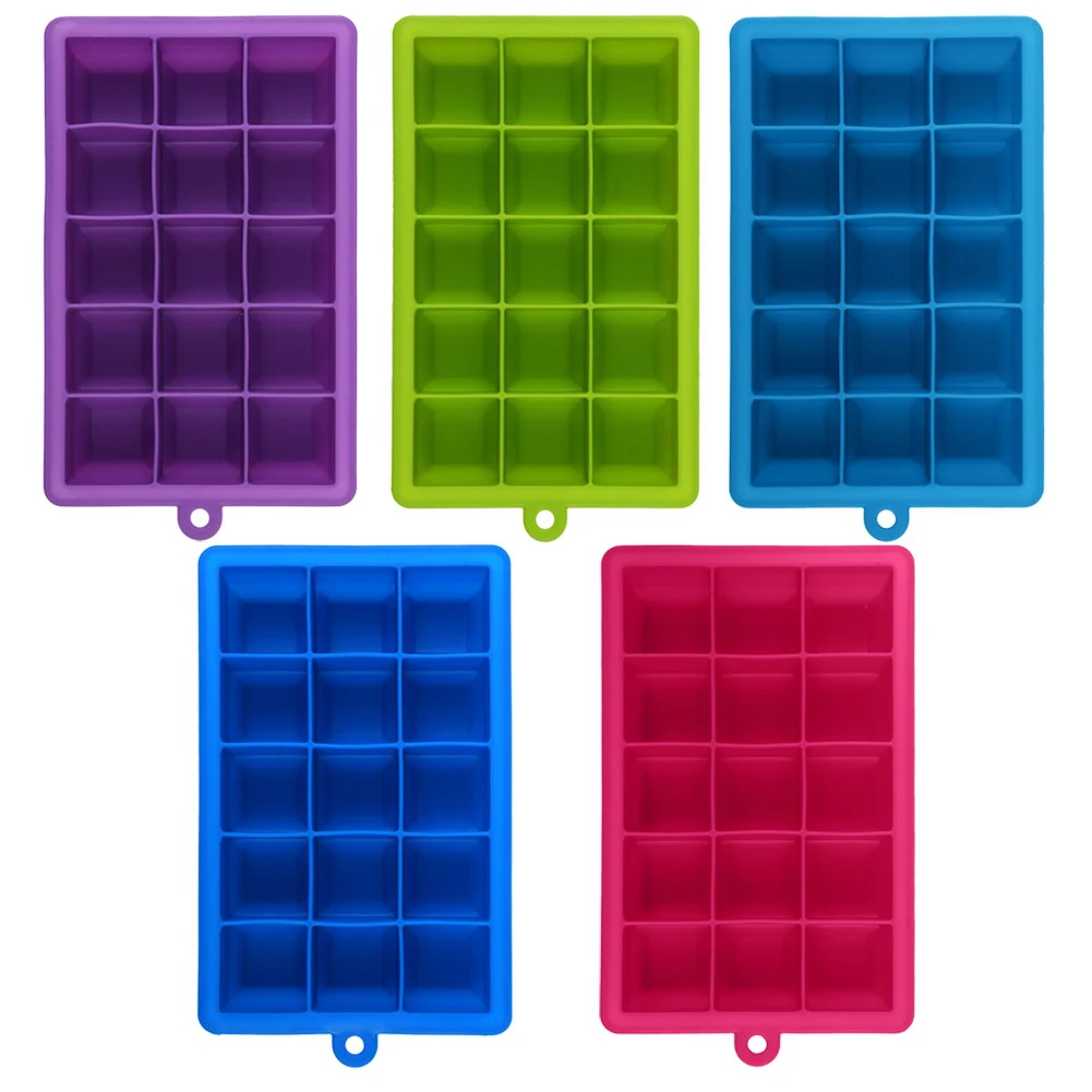 1pc 15-cavity Diy Icing Fruit Cube Mold Silicone Ice Mold Party Kitchen ...