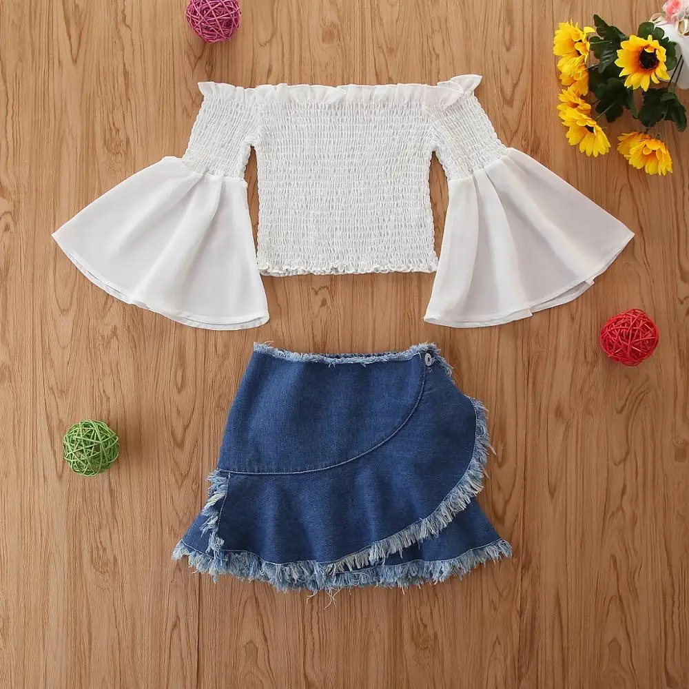 2020 Hot Sale Girls Clothing Sets Flare 