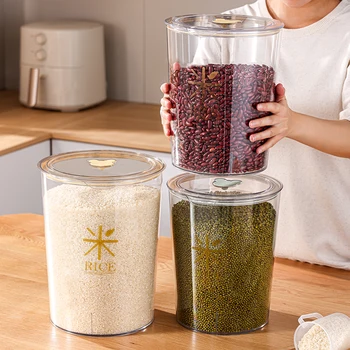 Secchio per riso domestico, a prova di umidità e di insetti, articolo da cucina per contenitore