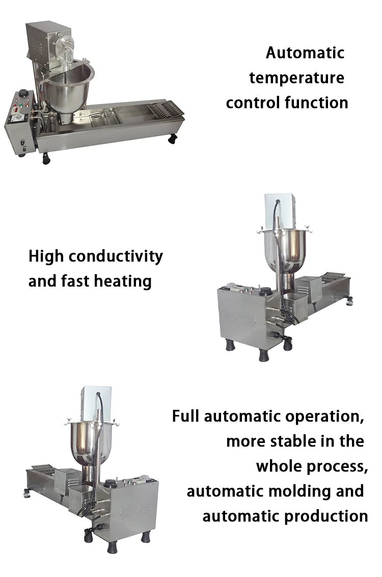 Donut Making Machine Automatic Waterproof Mini Stainless Steel Doughnut Making Electric Donut Making Machine for Snacks