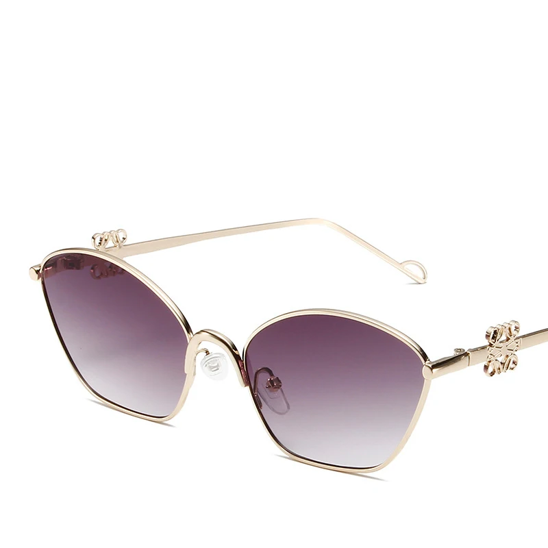 Shop Our Small Frame Oval Vintage Cat Eye Metal Sunglasses display picture 3