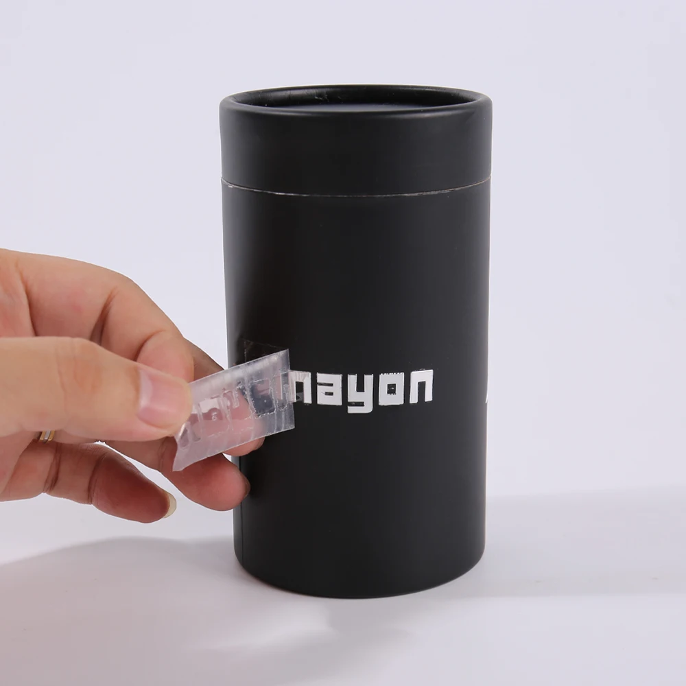 Custom Black Matt Lamination Paper Tube for Perfume Bottle Packaging Eco-Friendly Material with Logo Sticker for Cosmetics