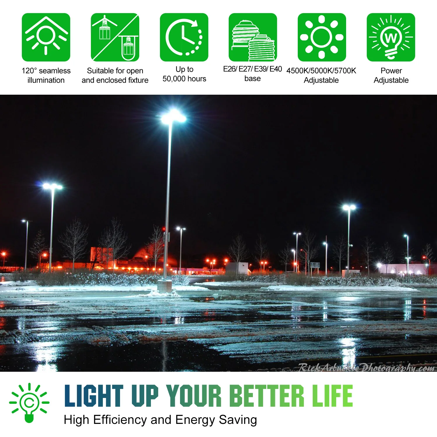 LED Corn Retrofit Fixture US Stock 80w 120w E26 E39 Horizontal Lamp Outdoor Area Lighting Parking Lot Street LED Corn Bulb Light
