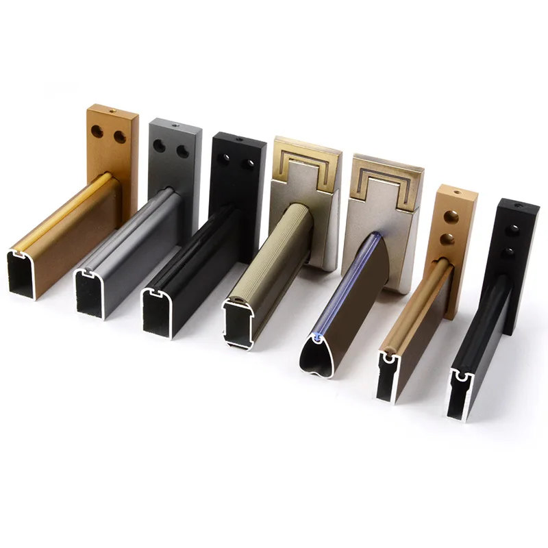 OEM ODM Closet Rods Oval Wardrobe Hanging Rods Clothes Tube Support Rail Closet Rod Pole End Bracket Aluminum Profile Closet