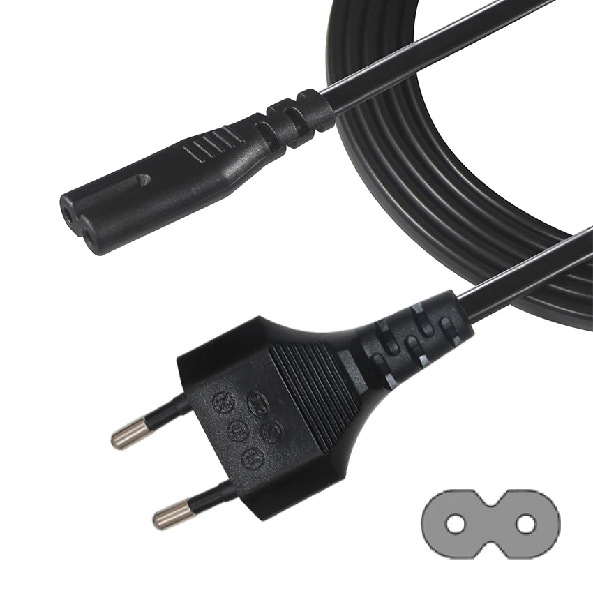 Câble D'alimentation C5 3 Broches AC EU Plug Ordinateur Portable
