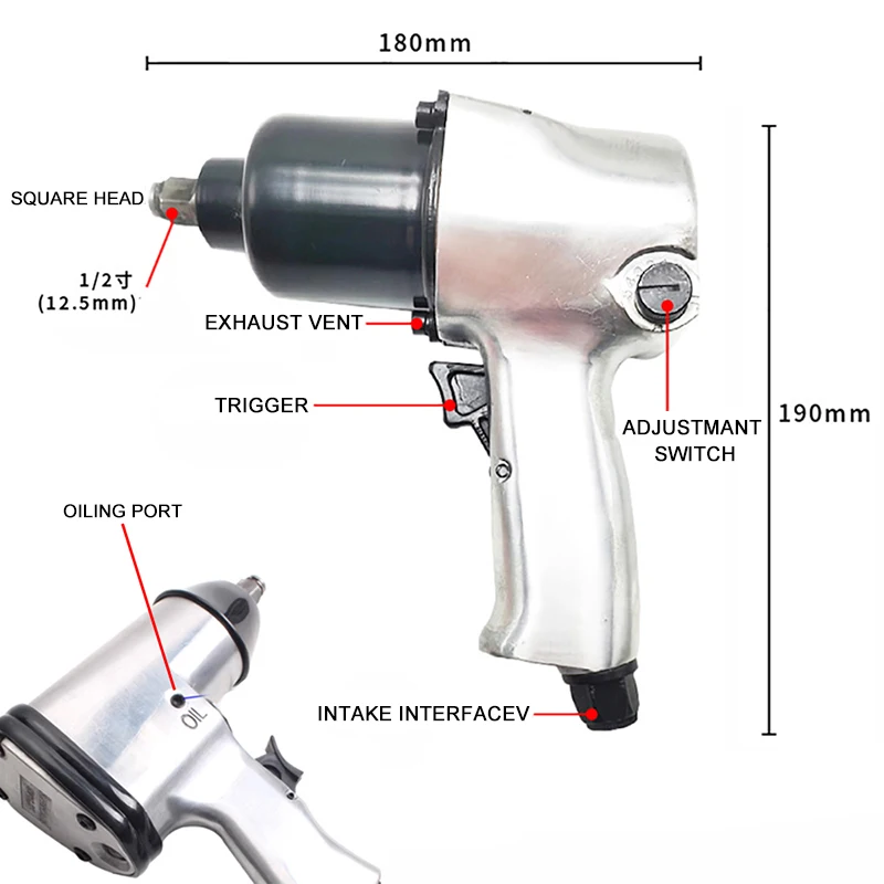 Pneumatic air Impact Wrench Inch Spare Part air Tools Impact Wrench - Main Image