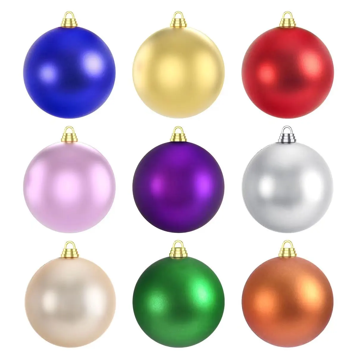 Large Plastic Christmas Ball 600mm Giant Bright Matte Plated Ball Holiday Lawn Street Decoration