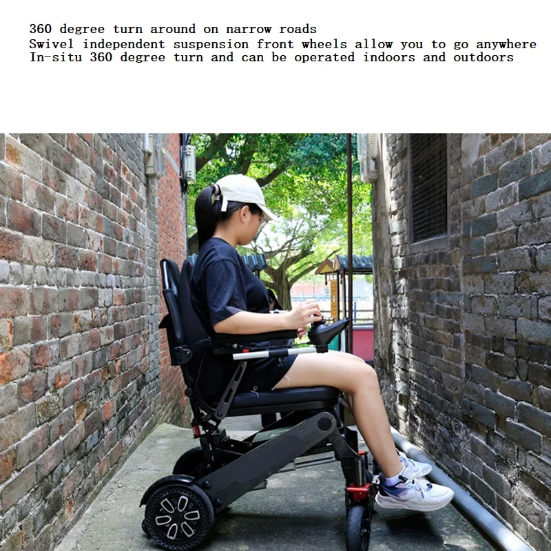 Most Popular Travel Product Lightweight Foldable Electric Wheel Chair for Handicapped/Elderly Lithium battery-BZ- XWED02 factory