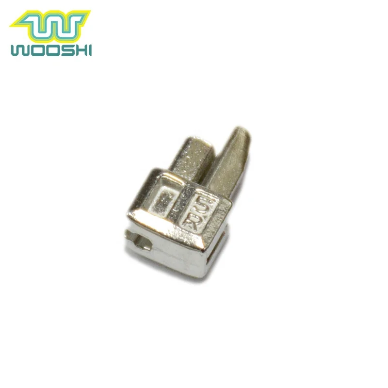 Nickel Plated Pin Lock Slider 5# Metal Zinc Alloy Zipper Insertion Pin Box Zip Accessories for 10 Kg Bags