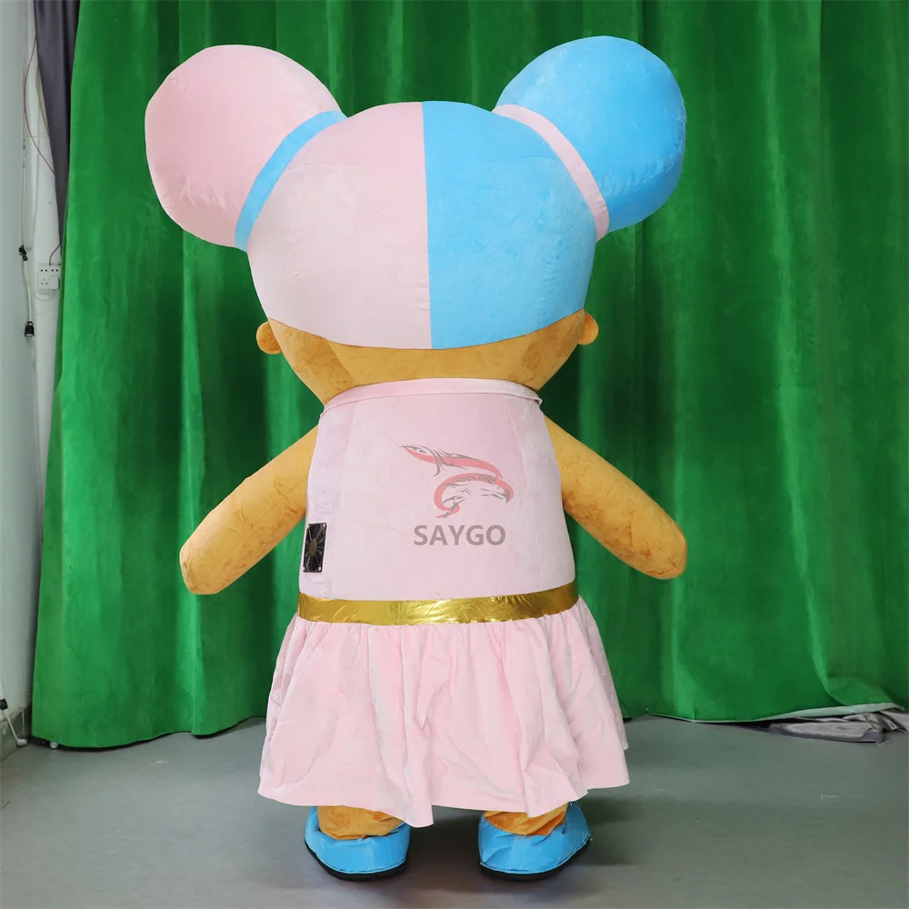 SAYGO Inflatable Commercial Cartoon LOL Girl Mascot Costume Cosplay TV&Movie for Halloween Party Dressing Promotion Available