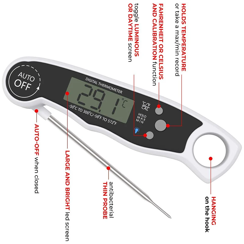 Thermomètre à viande numérique rechargeable et étanche à lecture instantanée INKBIRD IHT-1P – INKBIRD