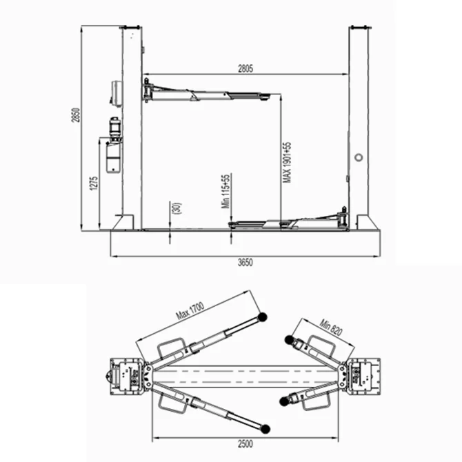 XP 4000 кг гаражное автомобильное подъемное оборудование, гидравлический двухстоечный автомобильный подъемник с сертификацией CE
