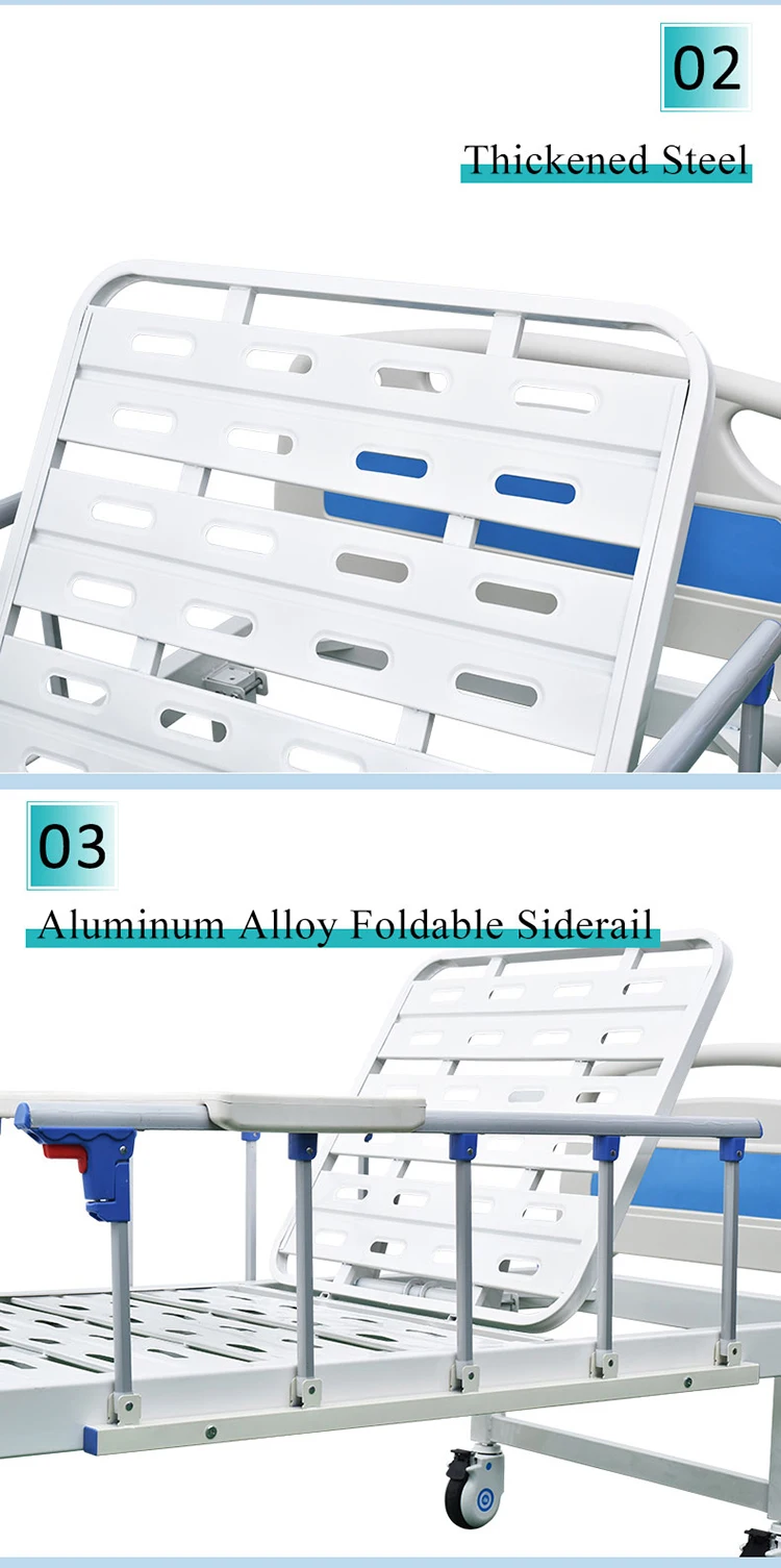 Factory Cheaper Price Manual One Crank Clinic Medical Hospital Bed for Elderly/Patients