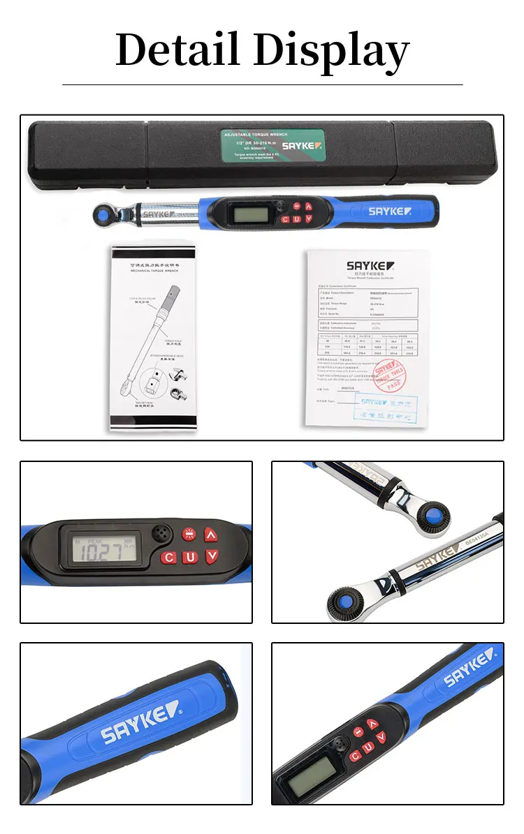 High Precision Torque Wrench Price Digital Torque Wrench 1/2inch 340nm Spanner Torque Wrench Set