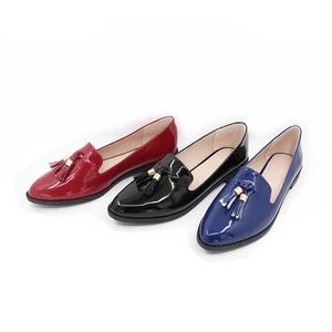 Women's PU Flat Shoes Lady Comfortable Dress Shoes