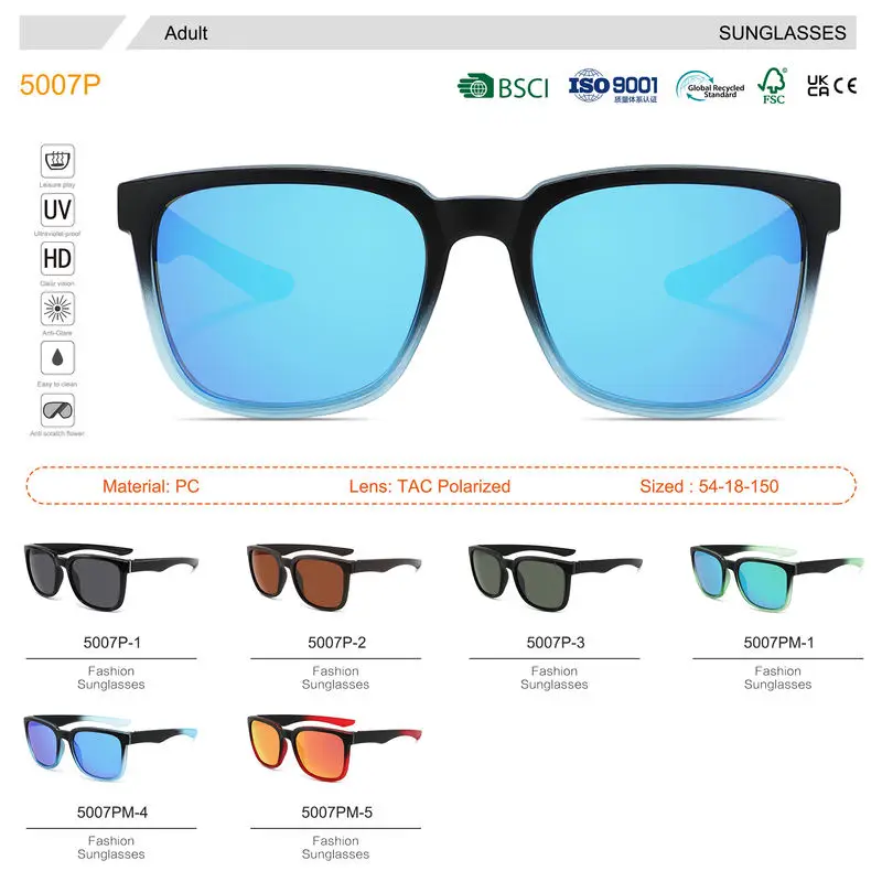 Factory Wholesale Custom Logo Unisex Polarized Light Weight Sport Eyewear Baseball Sungl aperçu 4
