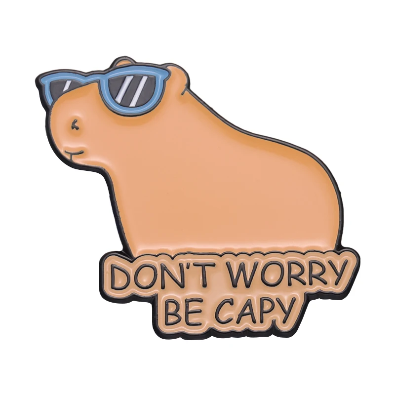 チャッピー⭐︎ Bee Cappy Don't Worry Be Capy Enamel Pins - Cute & Trendy