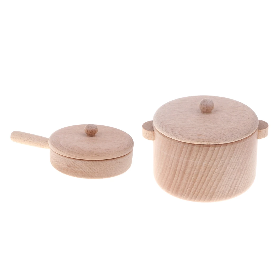 wooden toy pans