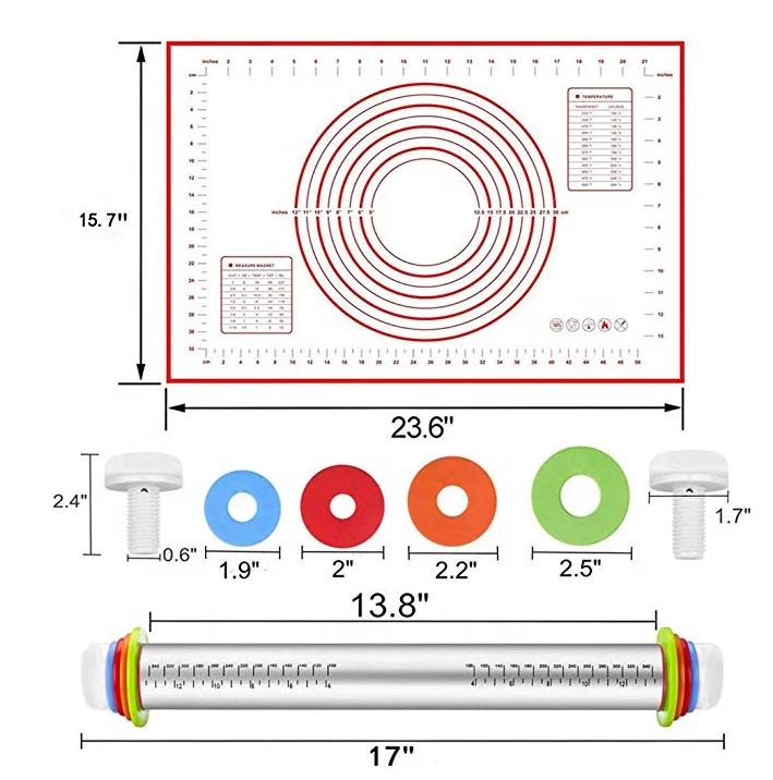 Новые товары для домашнего использования Инструменты выпечки из нержавеющей стали регулируемая силиконовая Скалка с