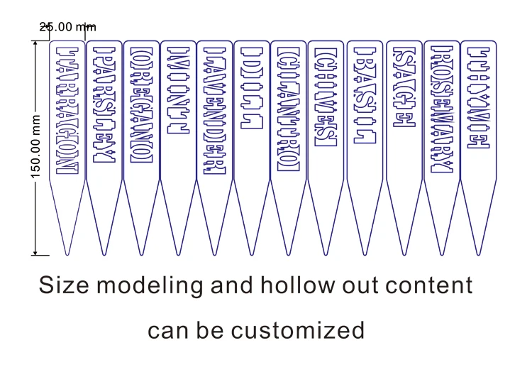 Custom Bamboo Herb Tags Markers Nursery Pots Garden Decoration Seedling