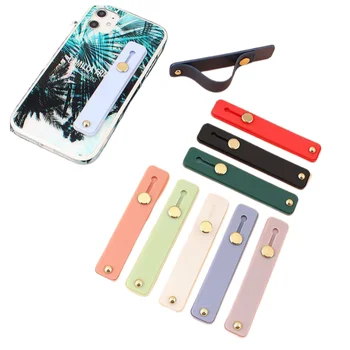 Phone Loop Strap Wrist band chain Universal Plain Soft TPU mobile phone stand for all types of phone
