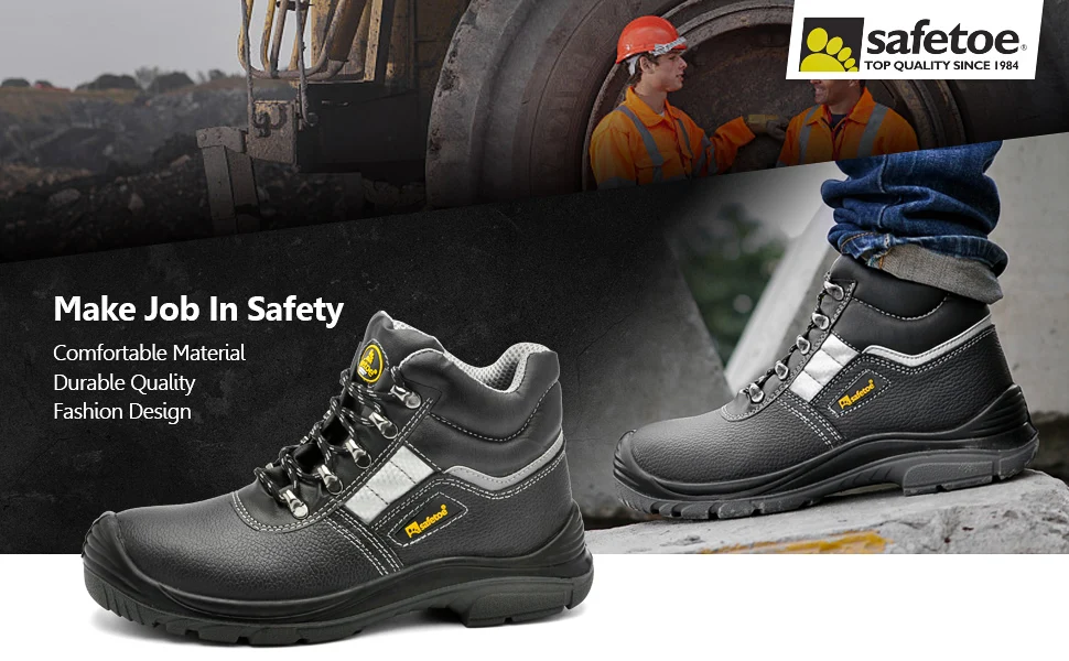 Safetoe Steel Toe Indestructible S3 Industrial Safety Shoe Men's Esd