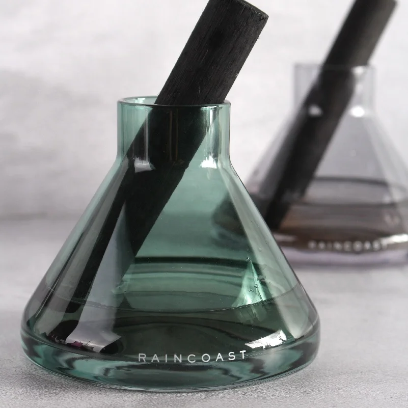 RAINCOAST 100ml Blowing Glass Diffuser Reed Diffuser With Extreme Decorative Reeds Home Fragrance Diffuser