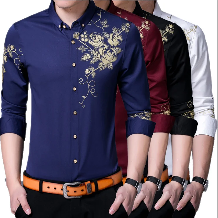 Shining4U Shirt NEW Fashion Mens Shirt Shirts Long Sleeve Solid Color Mens Clothing Casual Factory Direct Sale 