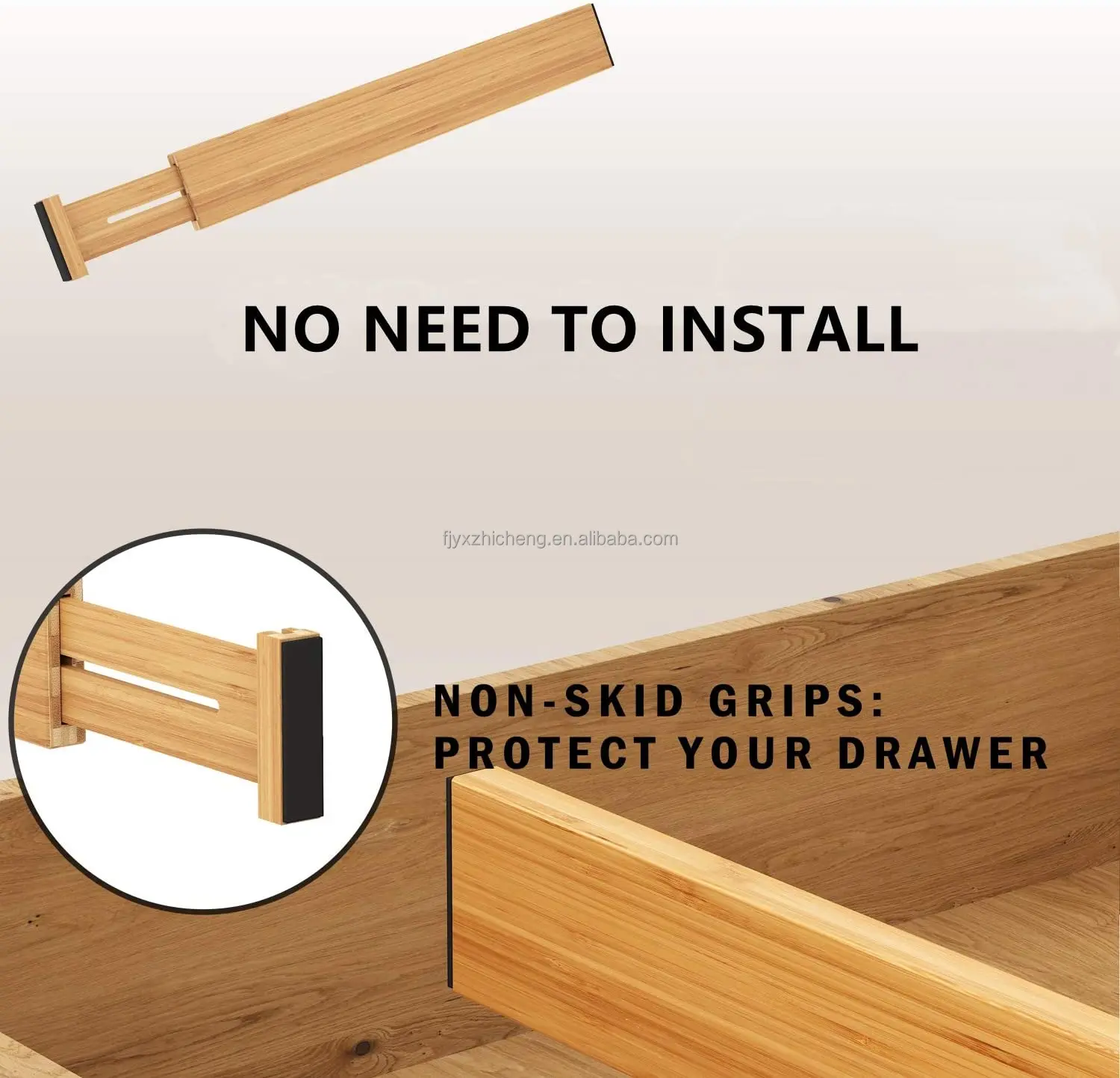 product kitchen drawer organizers bamboo utensil organizers for kitchen bedroom bathroom dresser office 4 pack-1